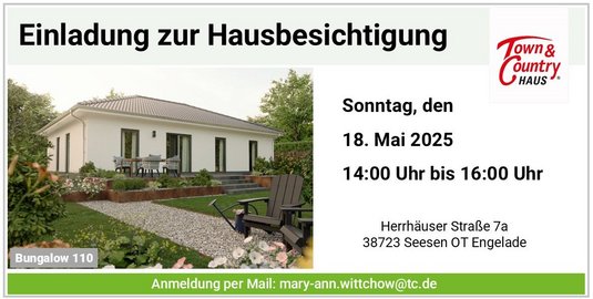 Hausbesichtigung in Seesen Bungalow 110 von Town & Country Haus